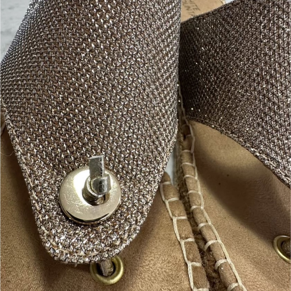White Mountain Metallic Espadrille Sandals - Picture 5 of 5